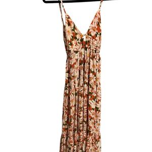 Angie Multicolor Floral Maxi Dress daisys size small boxBF